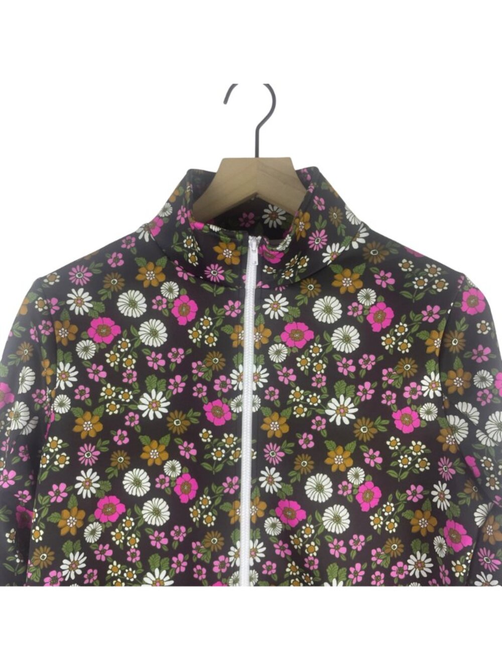 Smith & Quinn Womens Floral Full-Zip Jacket Medium Multicolor 70s floral retro - Picture 2 of 9